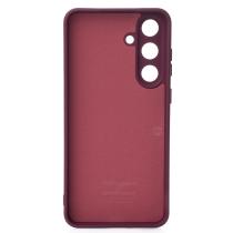 Силиконовый чехол SOFT Silicone Case для Samsung S25 FE (без лого) бордовый