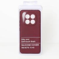 Силиконовый чехол SOFT Silicone Case для Xiaomi Redmi Note 15 4G (без лого) бордовый