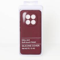 Силиконовый чехол SOFT Silicone Case для Xiaomi Redmi Note 15 4G (без лого) бордовый