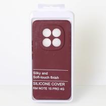Силиконовый чехол SOFT Silicone Case для Xiaomi Redmi Note 15 Pro 4G (без лого) бордовый