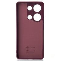 Силиконовый чехол SOFT Silicone Case для Xiaomi Redmi Note 13 4G (без лого) бордовый