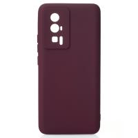 Силиконовый чехол SOFT Silicone Case для Xiaomi Poco F5 Pro (без лого) бордовый