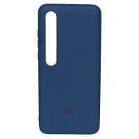 Силиконовый чехол SOFT Silicone Case для Xiaomi Mi 10 HQ (с логотипом) синий