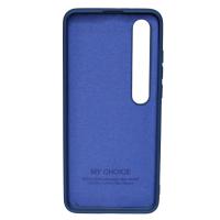 Силиконовый чехол SOFT Silicone Case для Xiaomi Mi 10 HQ (с логотипом) синий