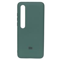 Силиконовый чехол SOFT Silicone Case для Xiaomi Mi 10 HQ (с логотипом) темно-зеленый
