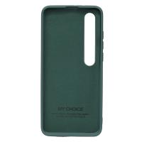 Силиконовый чехол SOFT Silicone Case для Xiaomi Mi 10 HQ (с логотипом) темно-зеленый