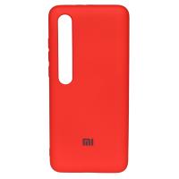 Силиконовый чехол SOFT Silicone Case для Xiaomi Mi 10 HQ (с логотипом) красный