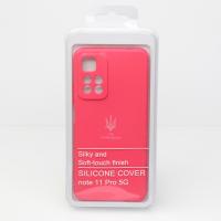 Силиконовый чехол SOFT Silicone Case для Xiaomi Redmi Note 11 Pro+/11i/11i Hypercharge (ТРИЗУБ) малиновый