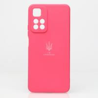 Силиконовый чехол SOFT Silicone Case для Xiaomi Redmi Note 11 Pro+/11i/11i Hypercharge (ТРИЗУБ) малиновый