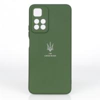 Силиконовый чехол SOFT Silicone Case для Xiaomi Redmi Note 11 Pro+/11i/11i Hypercharge (ТРИЗУБ) темно-зеленый