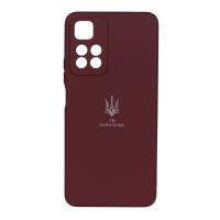 Силиконовый чехол SOFT Silicone Case для Xiaomi Redmi Note 11 Pro+/11i/11i Hypercharge (ТРИЗУБ) бордовый