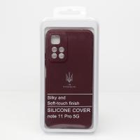 Силиконовый чехол SOFT Silicone Case для Xiaomi Redmi Note 11 Pro+/11i/11i Hypercharge (ТРИЗУБ) бордовый