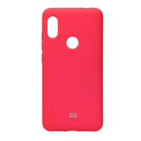 Силиконовый чехол SOFT Silicone Case для Xiaomi Redmi Note 6 Pro HQ (с логотипом) малиновый