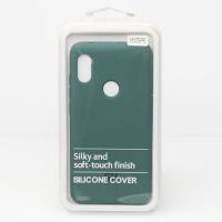 Силиконовый чехол SOFT Silicone Case для Xiaomi Redmi Note 6 Pro HQ (с логотипом) темно-зеленый
