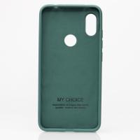 Силиконовый чехол SOFT Silicone Case для Xiaomi Redmi Note 6 Pro HQ (с логотипом) темно-зеленый