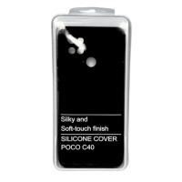 Силиконовый чехол SOFT Silicone Case для Xiaomi Poco C40 (без лого) черный