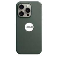 Тканевый чехол WOVEN с поддержкой MagSafe для iPhone 15 Pro темно-зеленый