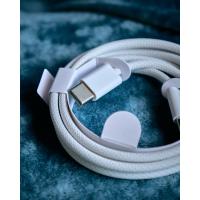 USB cable Foxconn Type-C to Type-C тканевый (тех. пакет) белый