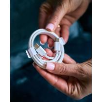 USB cable Foxconn Type-C to Type-C тканевый (тех. пакет) белый